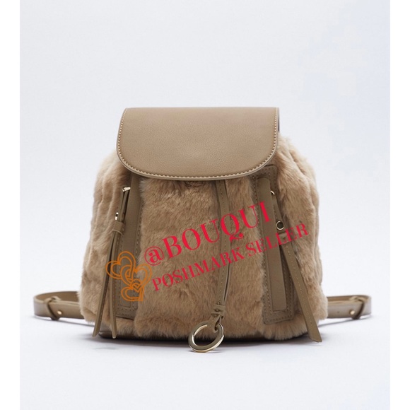 BLOGGERS FAV ZARA FAUX FUR BACKPACK main image 4